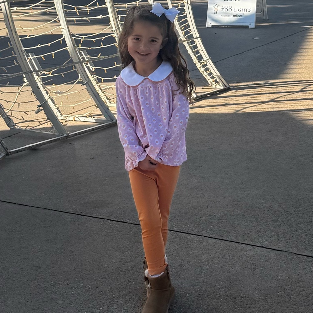 Lila and Hayes Pumpkin Legging Set